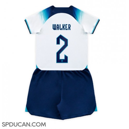 Dječji Nogometni Dres Engleska Kyle Walker #2 Domaci SP 2022 Kratak Rukav (+ Kratke hlače)